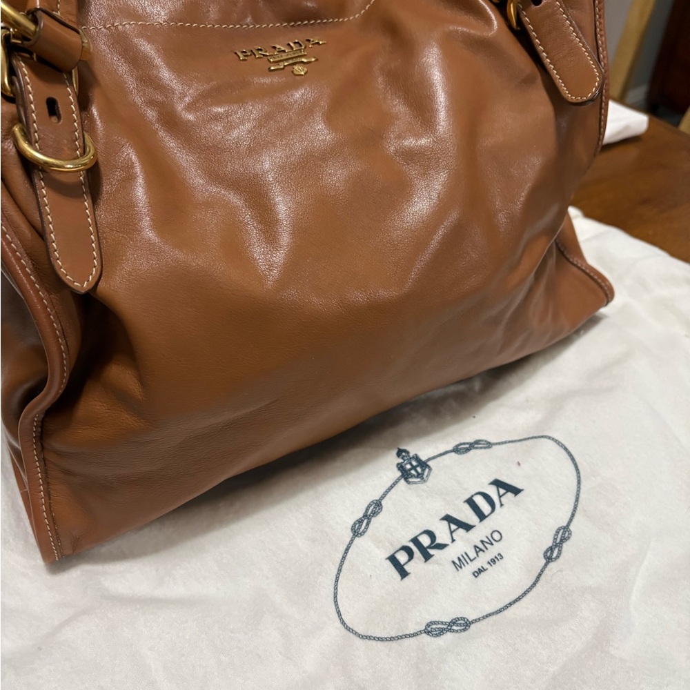 Prada Tan Leather Satchel